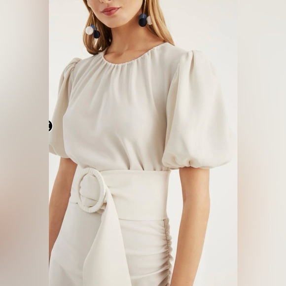 Sachin & Babi Camila flared hem dress in Ivory/White - Picture 3 of 15